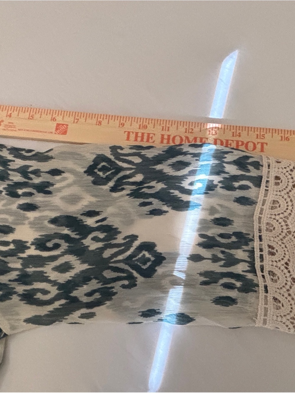 Boho Crochet Trim Kimono Cardigan - Teal & Creamee Women’s XXL or 2X Brand New - Picture 11 of 11